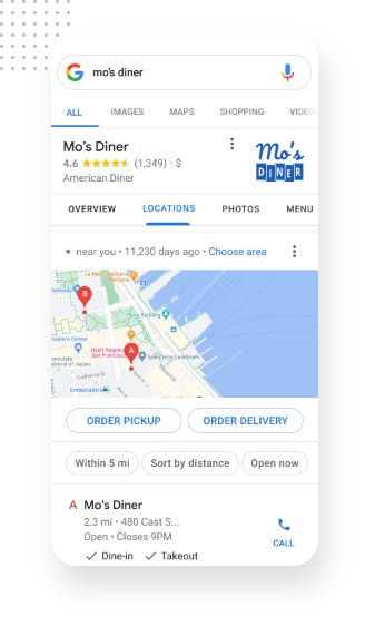 multiple locations food ordering