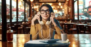 Busy restaurant owner juggling phone orders and missing opportunities. AI voice ordering solution