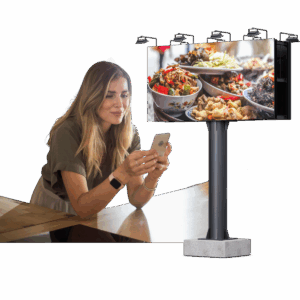 female customer ordering food from restaurant custom branded mobile app